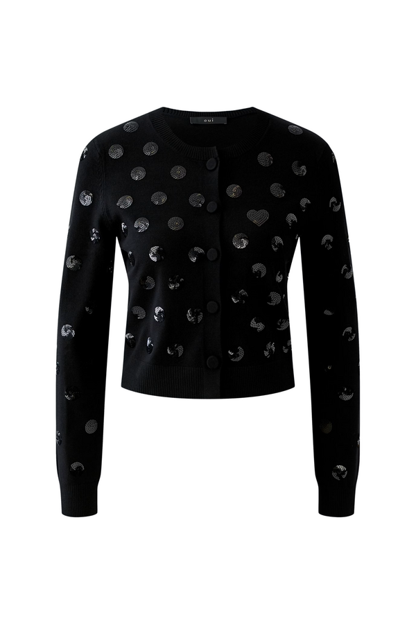 Dots Cardigan - Black