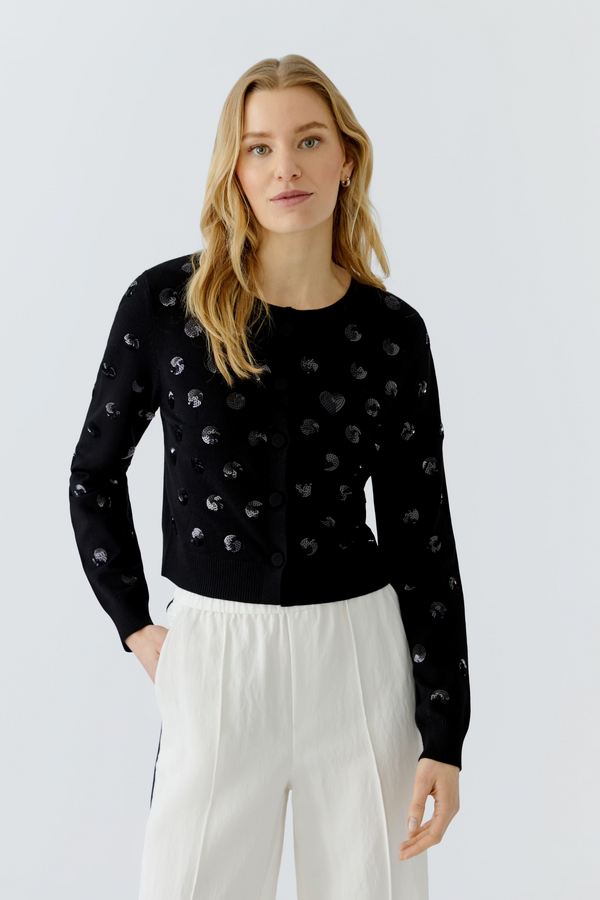 Dots Cardigan - Black