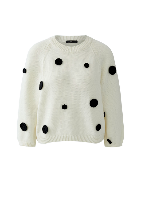 Dot Pullover - White/Black