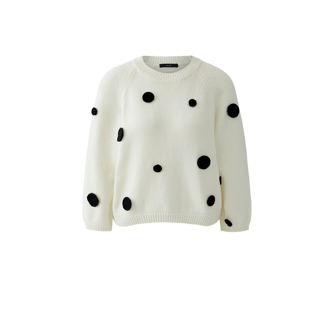 Dot Pullover - White/Black