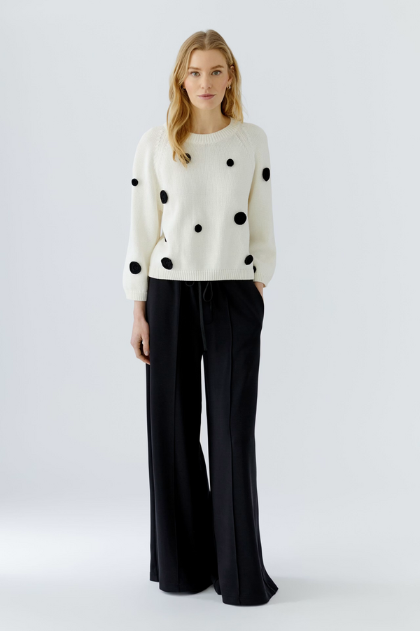 Dot Pullover - White/Black
