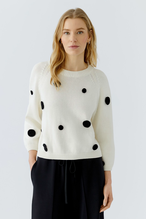 Dot Pullover - White/Black