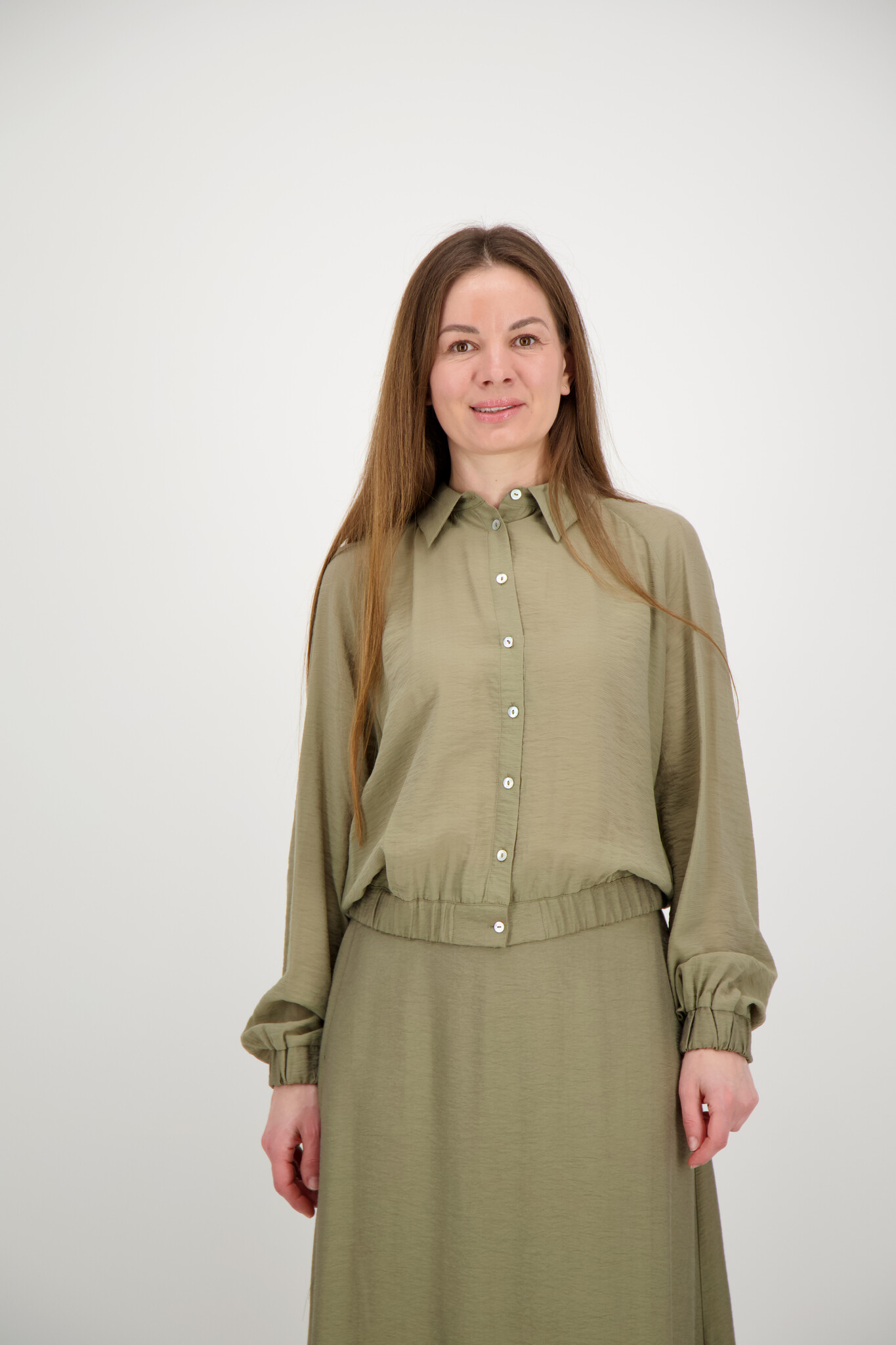 Ollie Bomber Blouse Jacket - Army