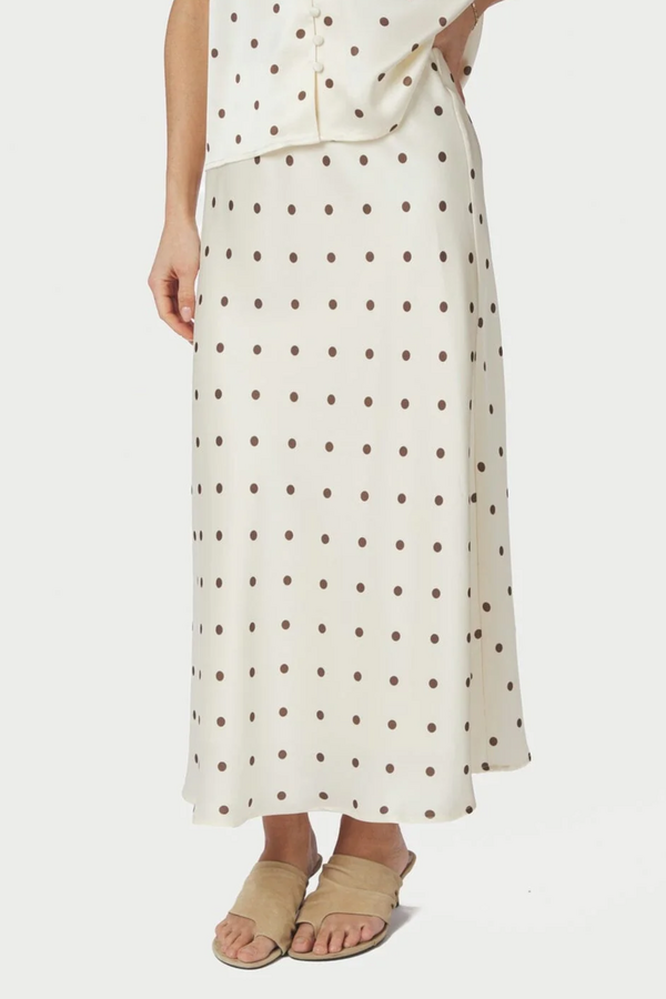Bovary Dotted Skirt - Creme
