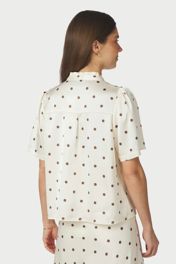 Torana Dotted Blouse - Creme