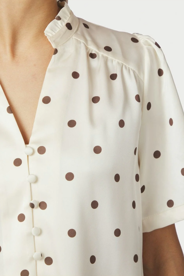 Torana Dotted Blouse - Creme