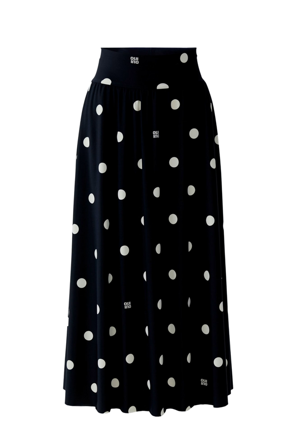 Maxi Dot Skirt - Black/Off-White