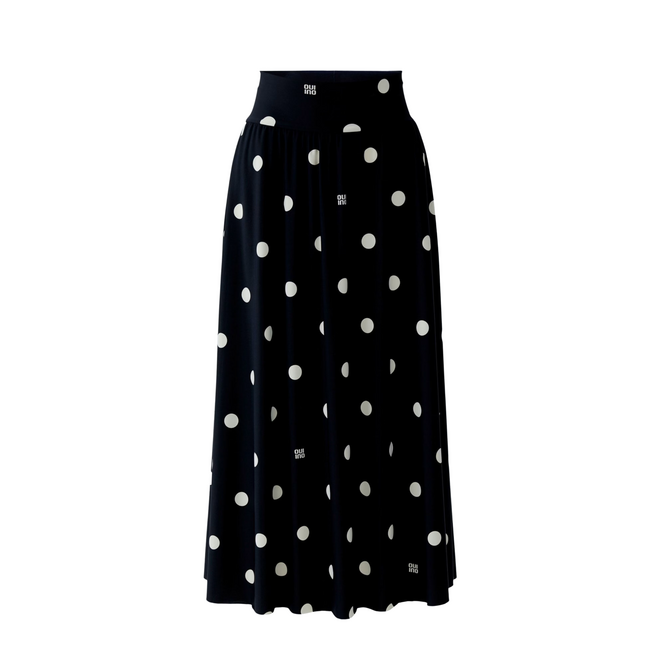 Maxi Dot Skirt - Black/Off-White