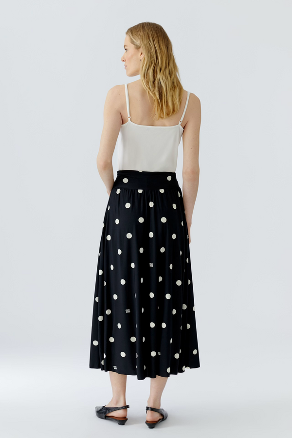 Maxi Dot Skirt - Black/Off-White
