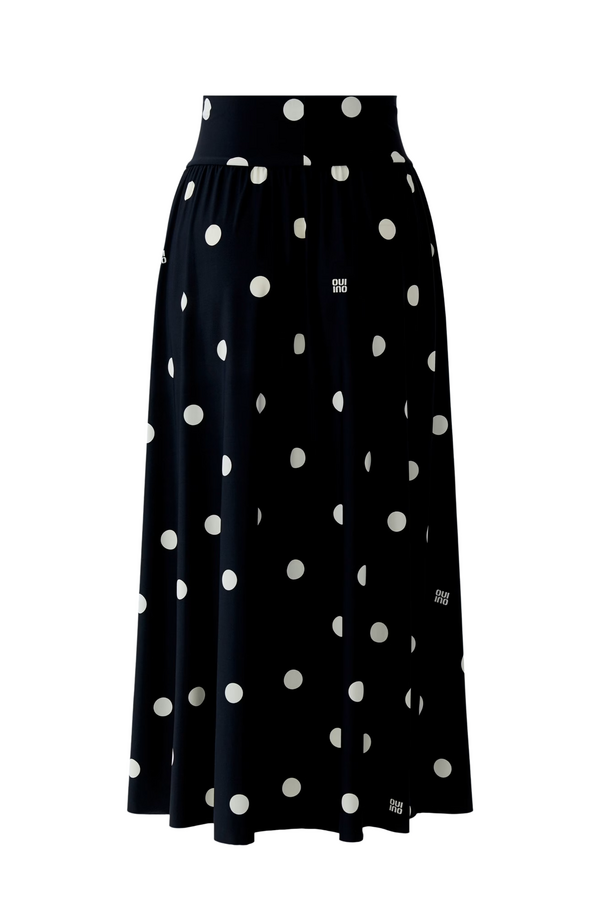 Maxi Dot Skirt - Black/Off-White