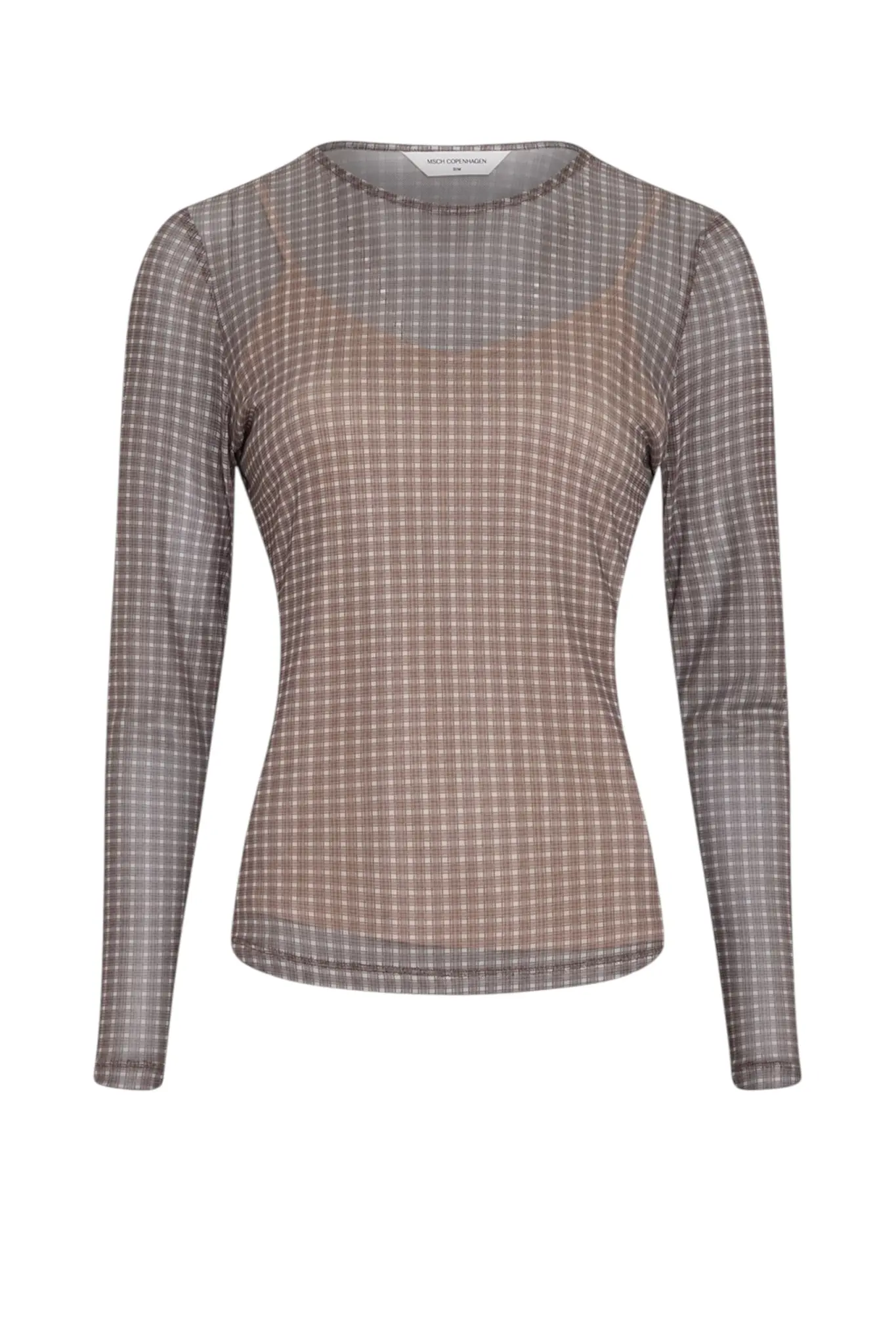 Janie Illenora Top - Dark Brown Check