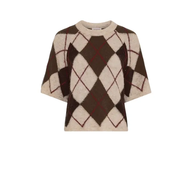 Adin Hope 2/4 Check Pullover - Rye Fudge