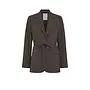 Johnna Blazer Check - Dark Brown Corn
