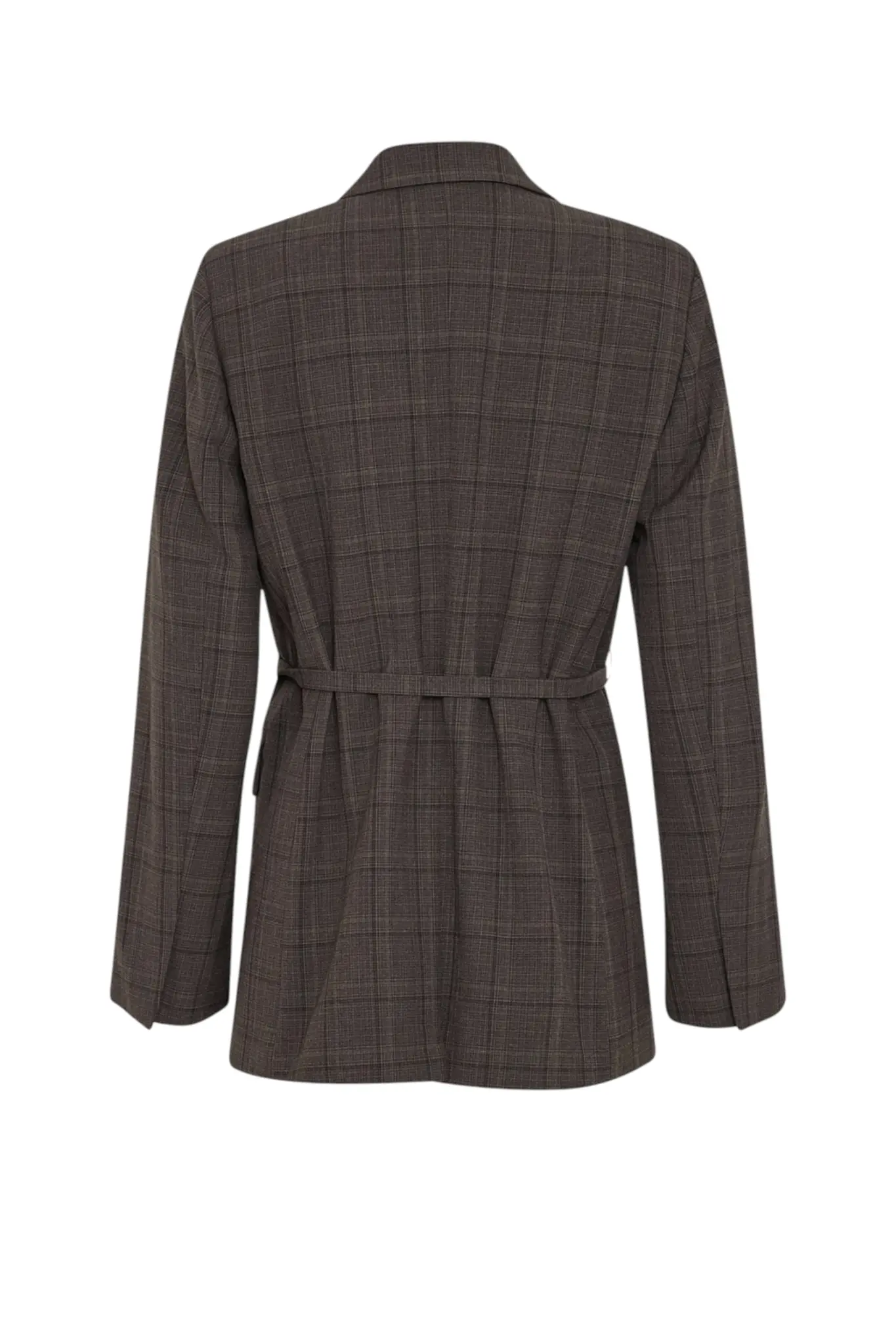 Johnna Blazer Check - Dark Brown Corn