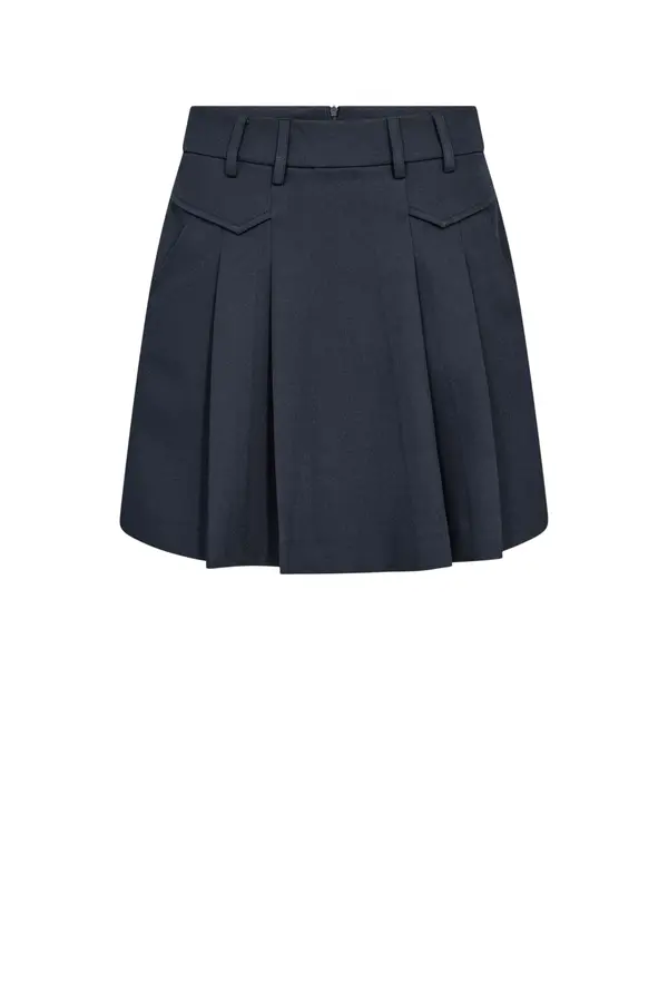 Luna Pocket Pleat Mini Skirt - Navy