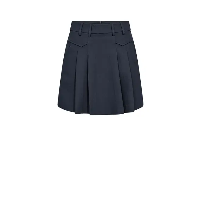 Luna Pocket Pleat Mini Skirt - Navy