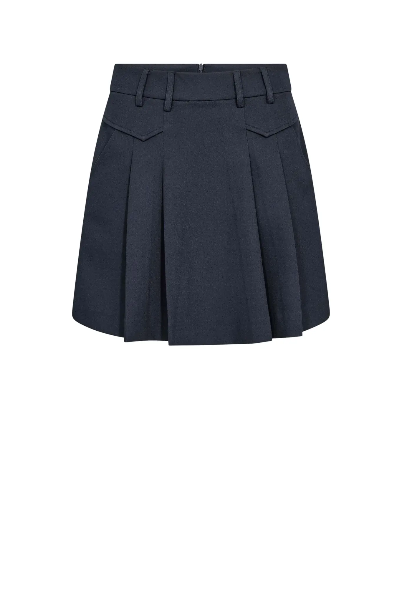 Luna Pocket Pleat Mini Skirt - Navy