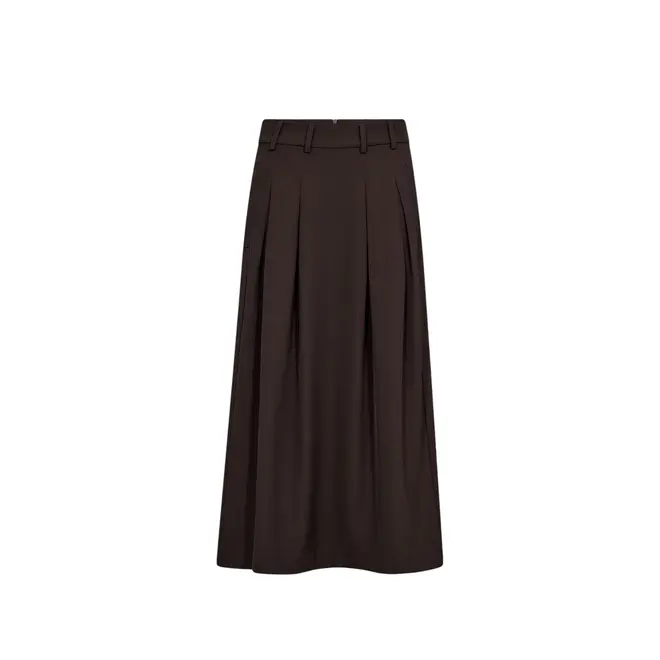 Alini Anya Pleat Skirt - Dark Brown
