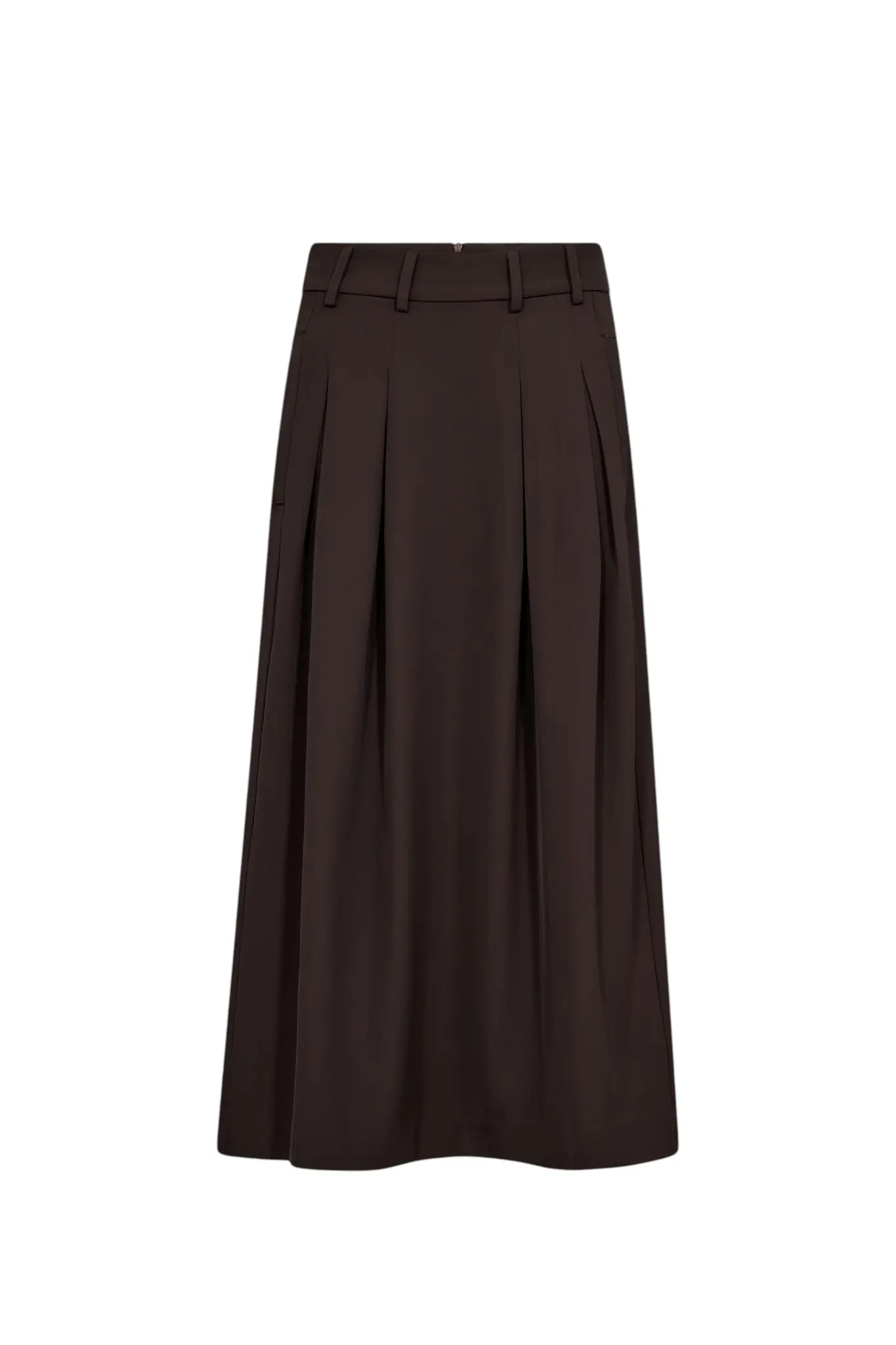 Alini Anya Pleat Skirt - Dark Brown