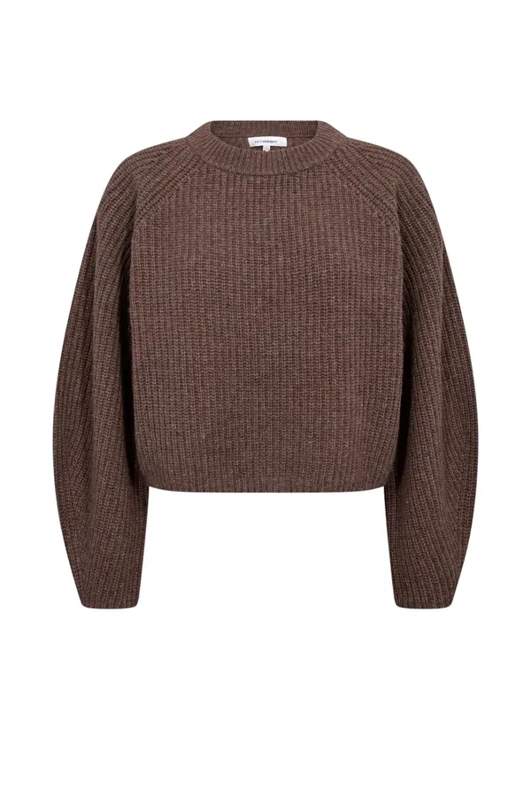 Alvia Barrel Sleeve Knit - Brown