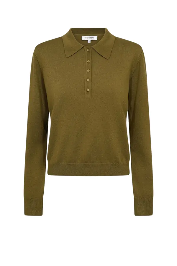 Cory Padded Polo Knit - Fem Green