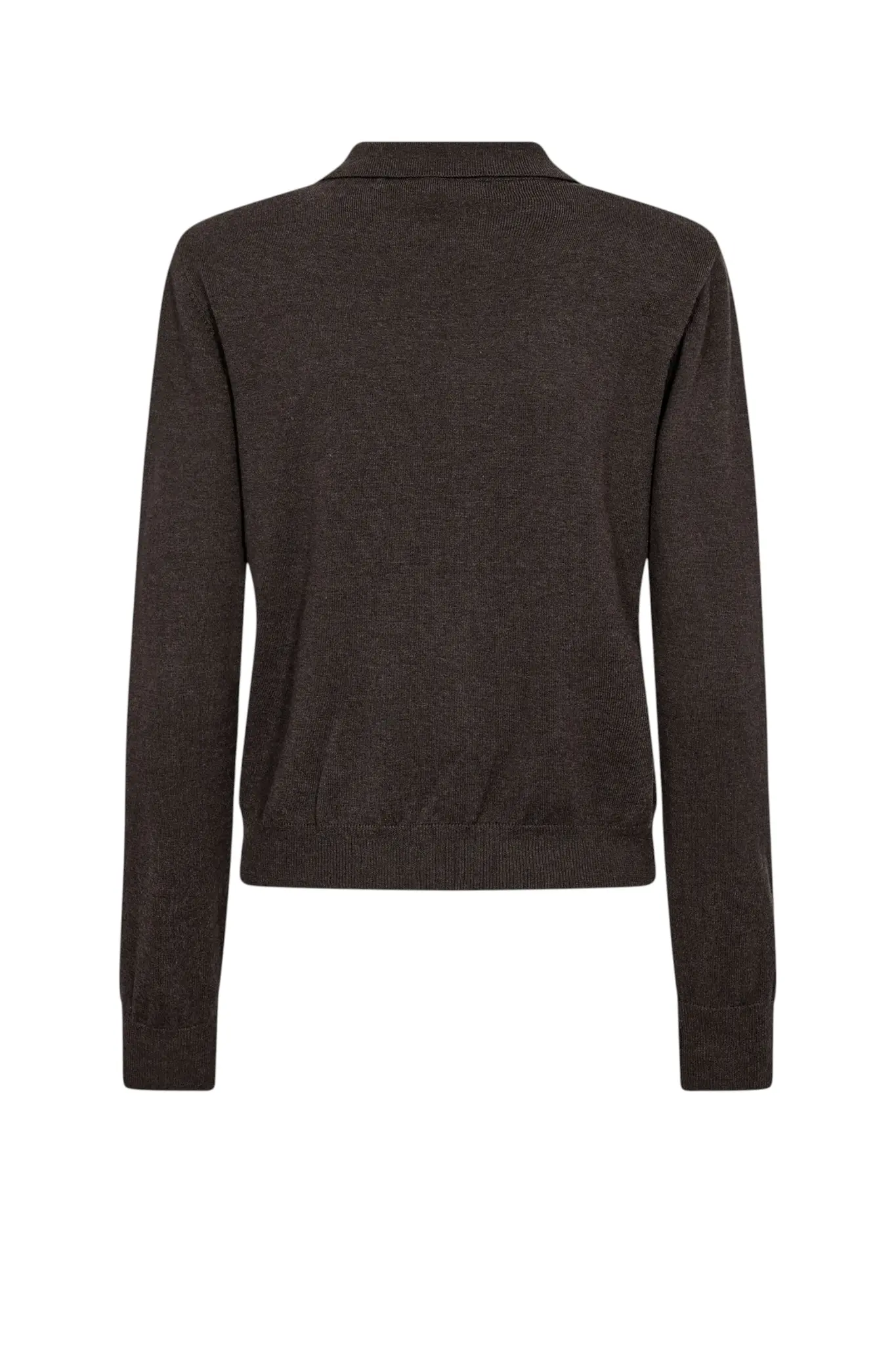 Cory Padded Polo Knit - Dark Brown