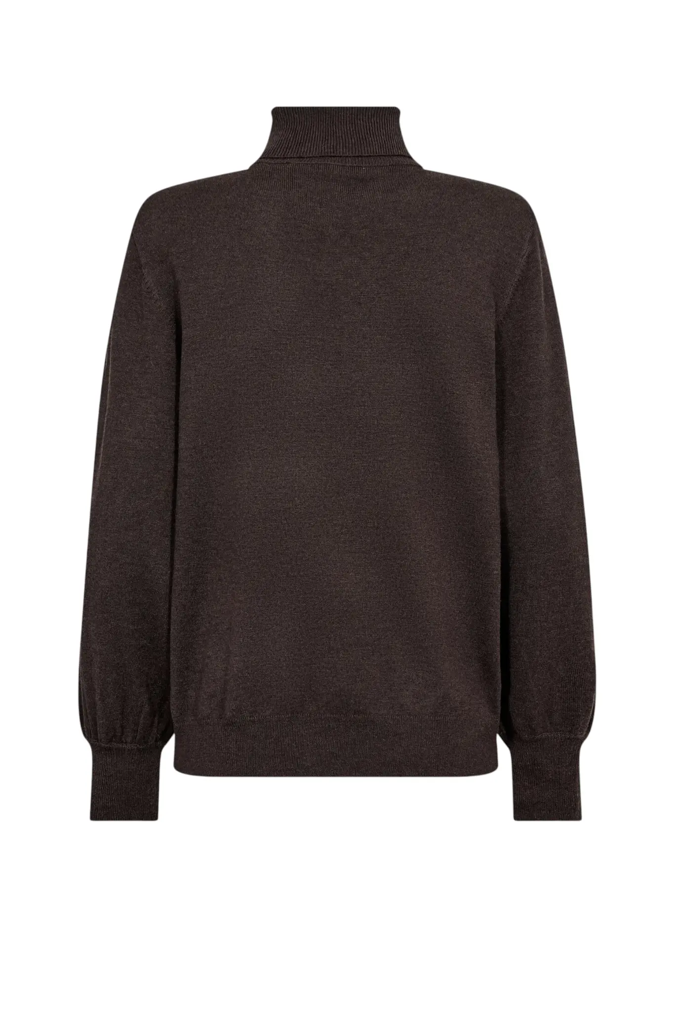 Cory Padded Roll-Neck Knit - Dark Brown
