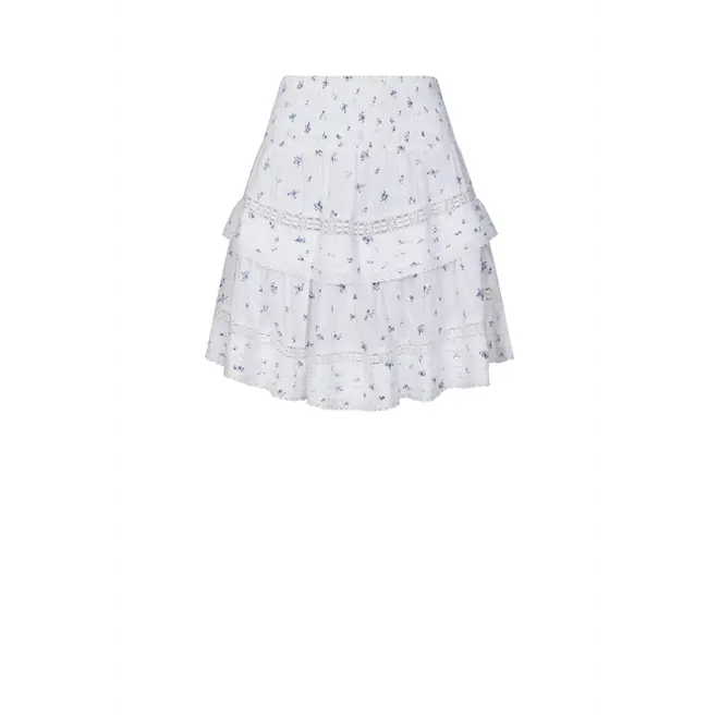 Kenia Flower Dobby Skirt - Blue Flower
