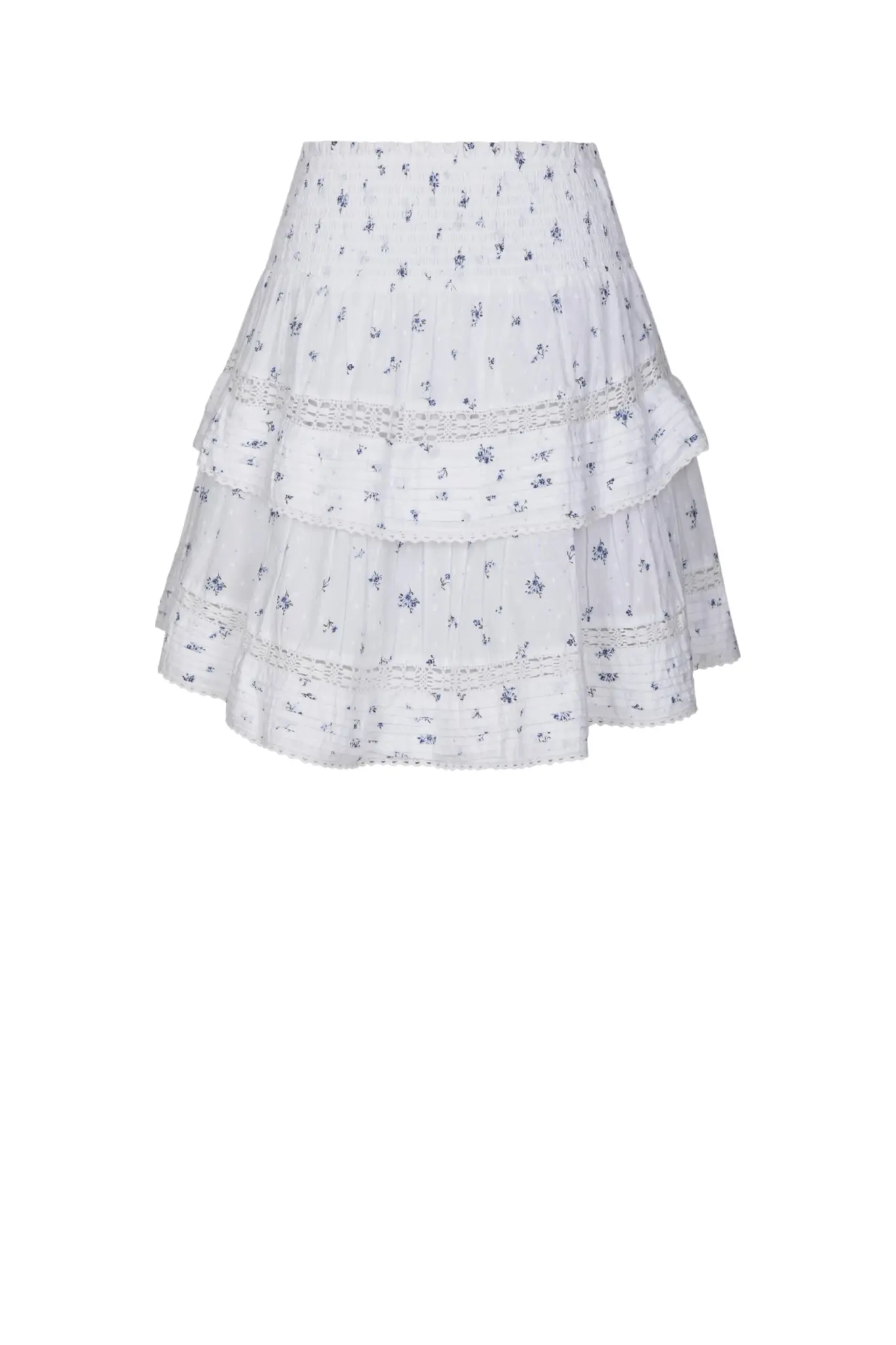 Kenia Flower Dobby Skirt - Blue Flower