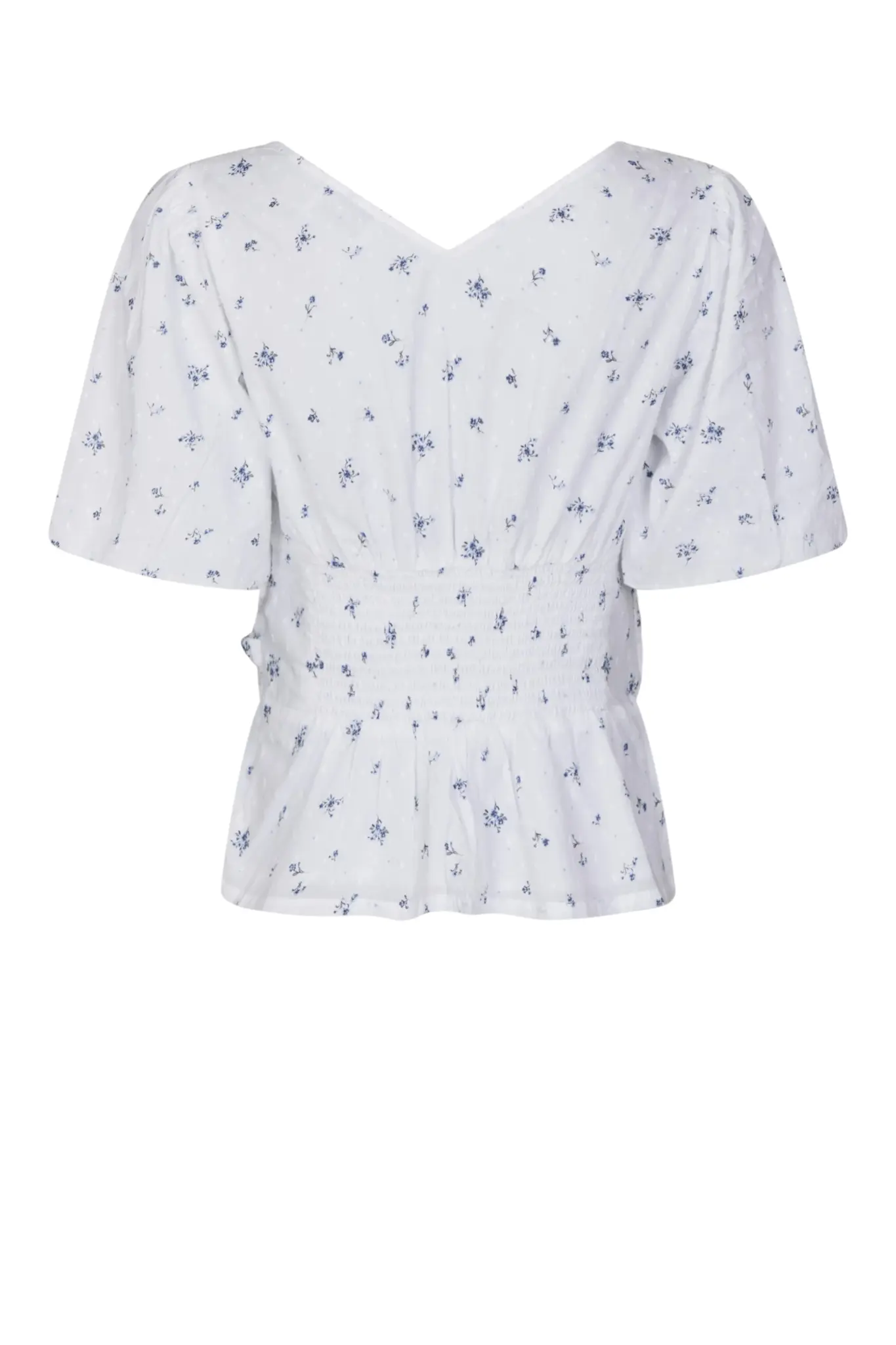 Sapura Flower Dobby Blouse - Blue Flower