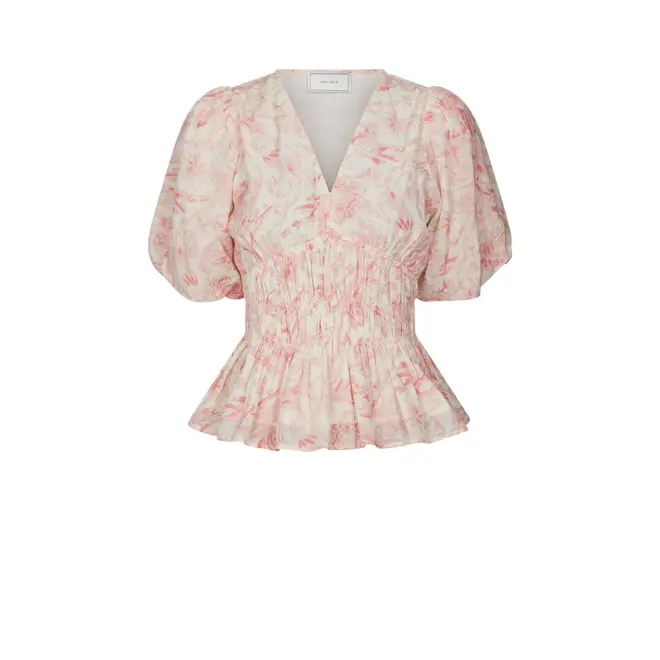 Minutti Print Blouse - Off White Rose