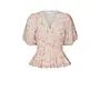 Minutti Print Blouse - Off White Rose