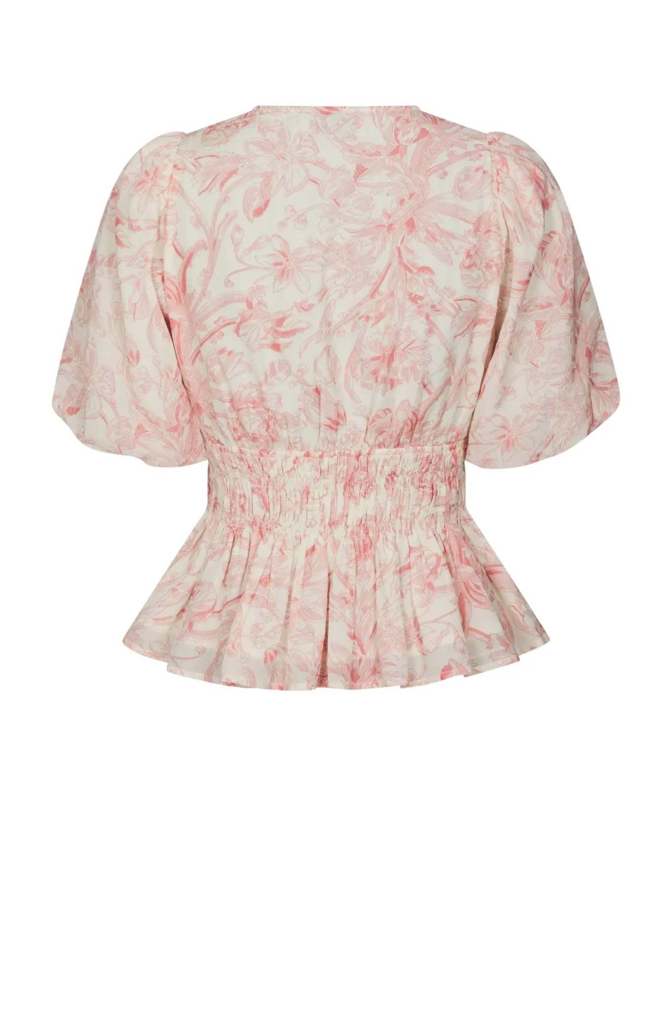 Minutti Print Blouse - Off White Rose