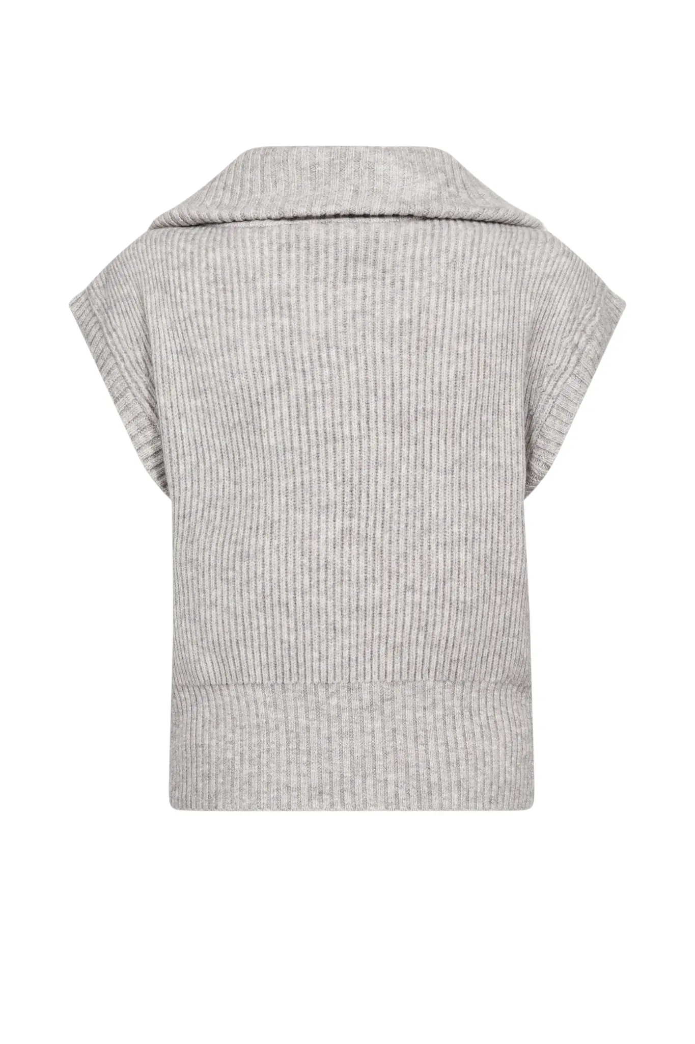 RowCC Zip Knit Vest - Grey Melange