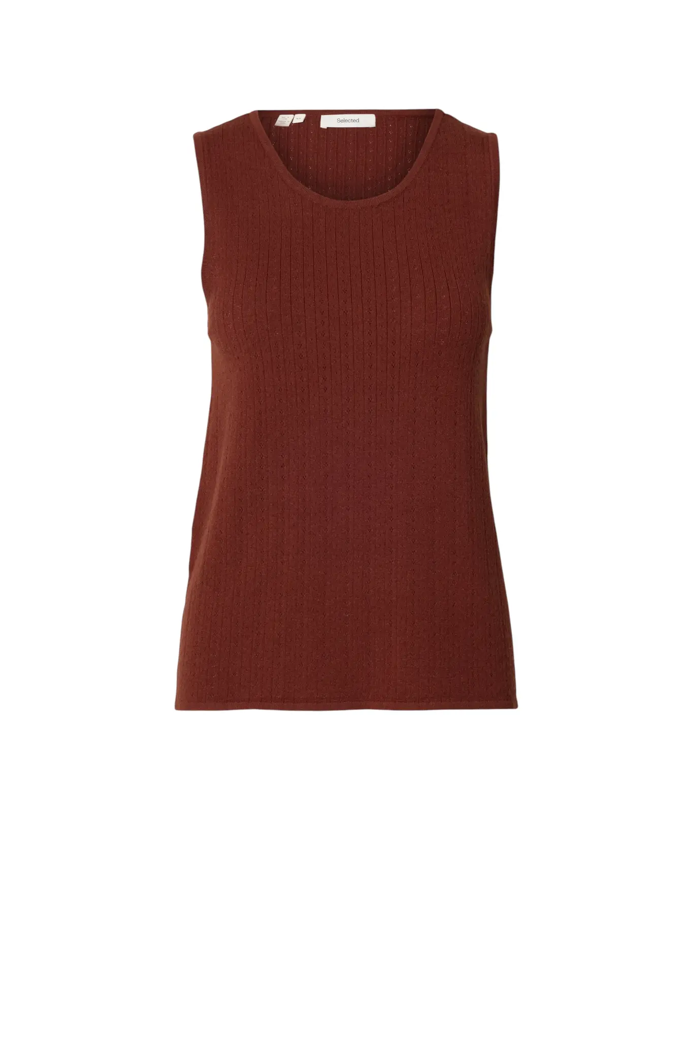 Helle Pointel Knit Top - Cherry Mahogany