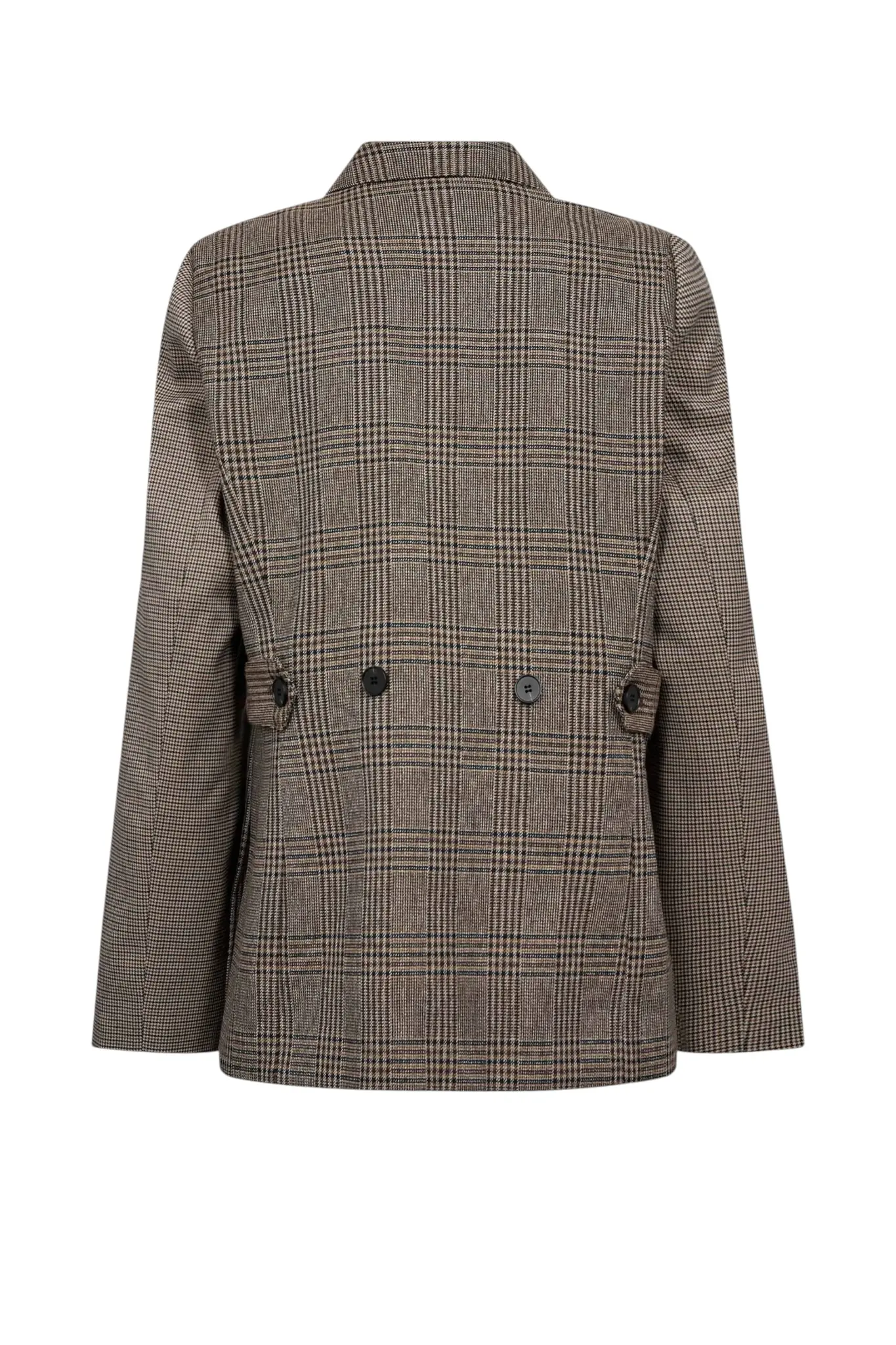 VeyaCC Check Fitted Blazer - Brown