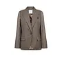 VeyaCC Check Fitted Blazer - Brown
