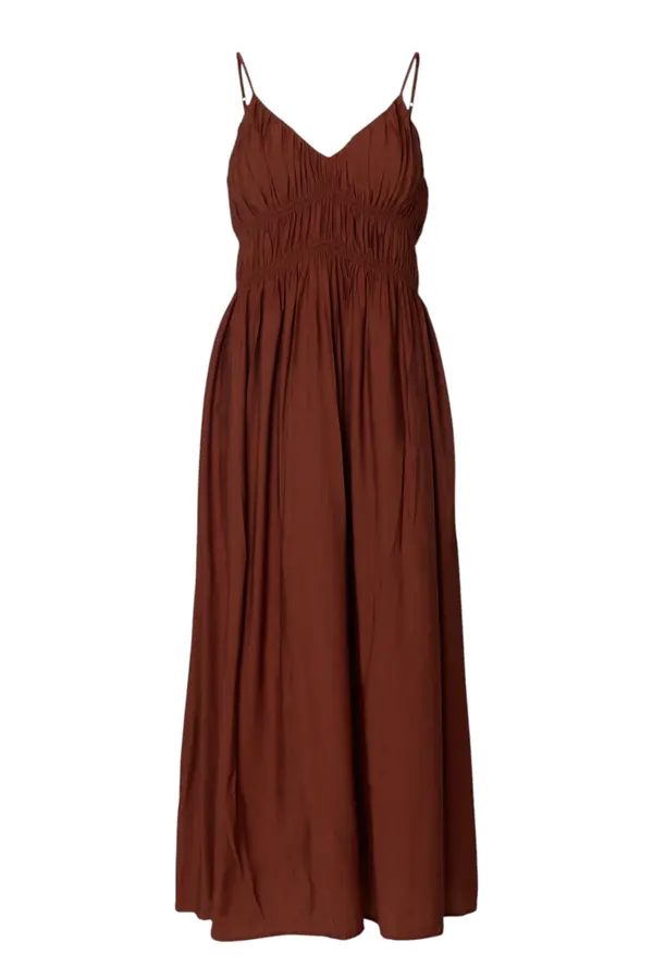Jackie Regular Strap Ankle Dress - Cherry Mahogany