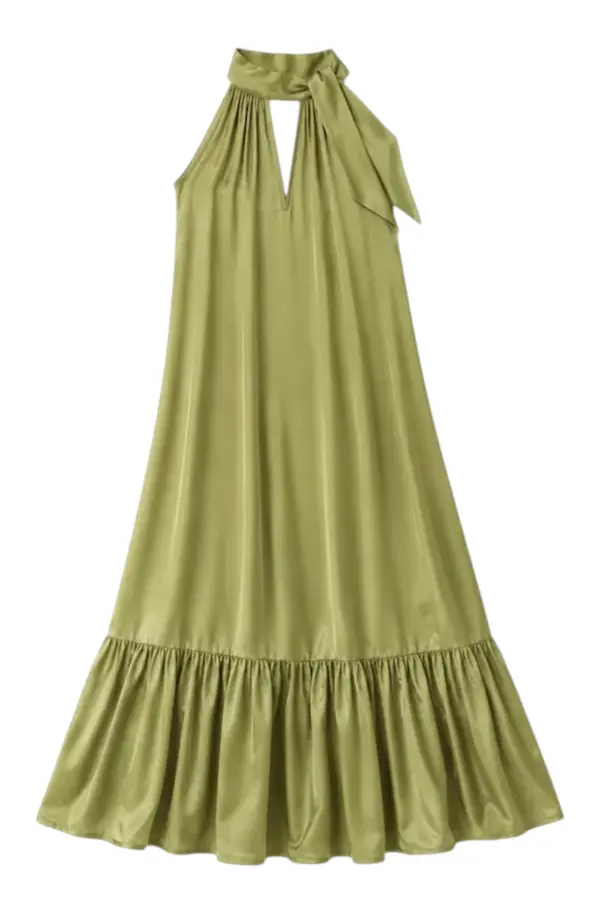 Daylight Heavy Dress - Olive Silk
