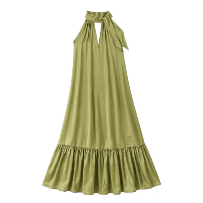 Daylight Heavy Dress - Olive Silk
