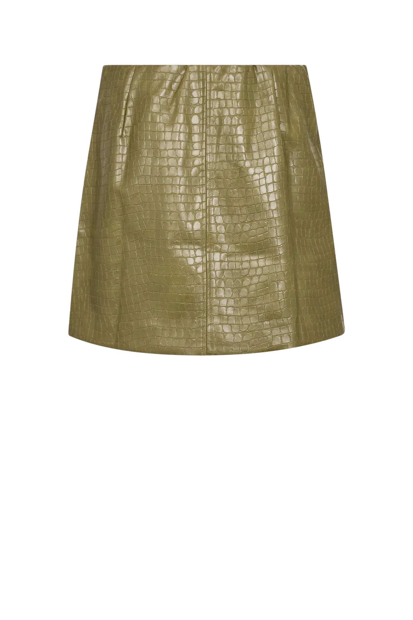 DebraCC Croco Mini A-skirt - Fern Green