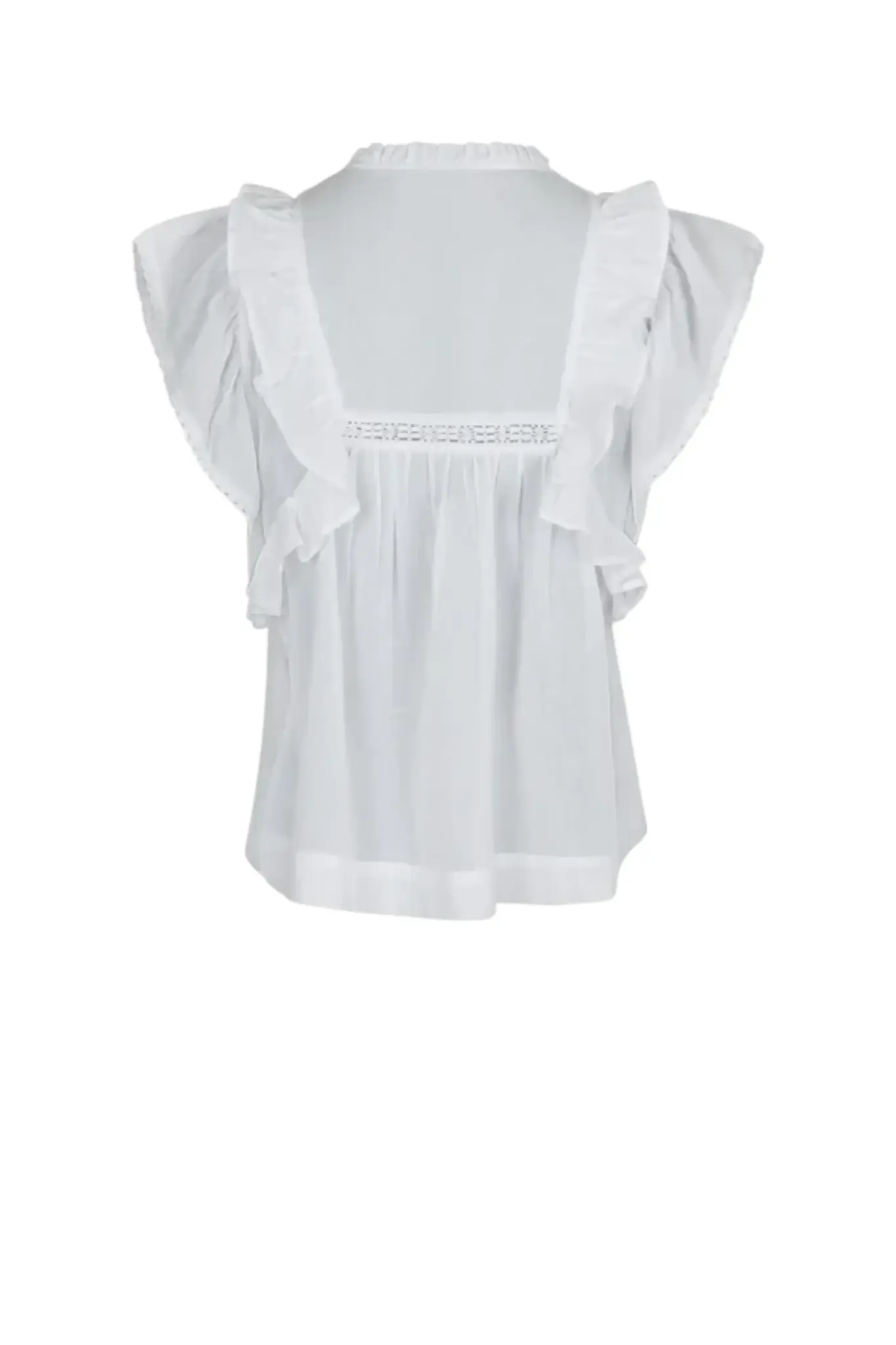 Jayla Voile Top - White