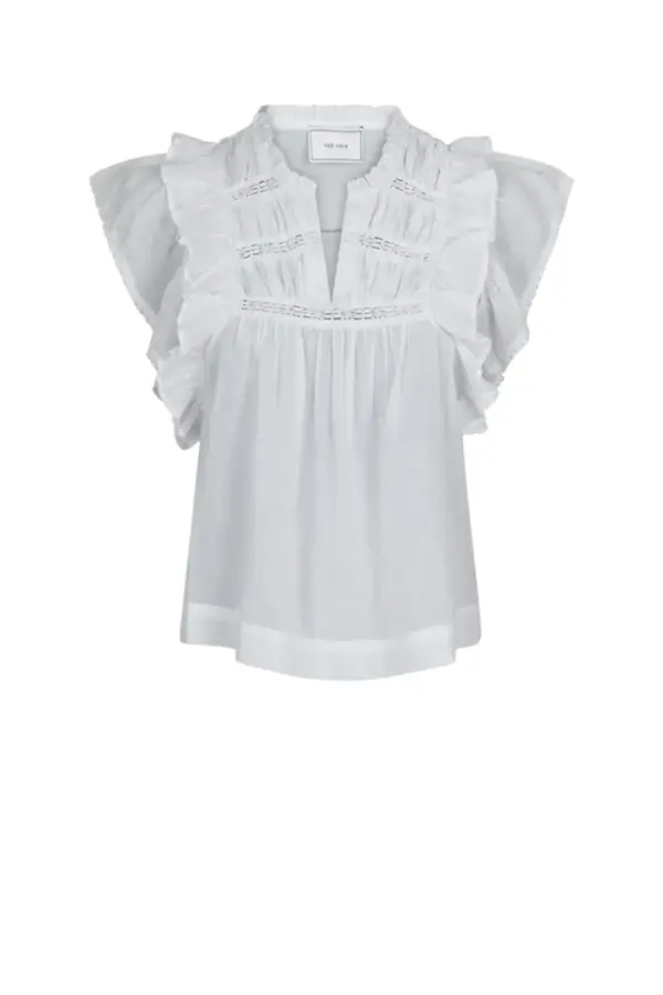 Jayla Voile Top - White