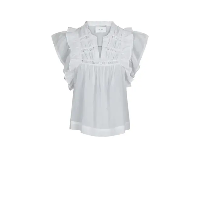 Jayla Voile Top - White