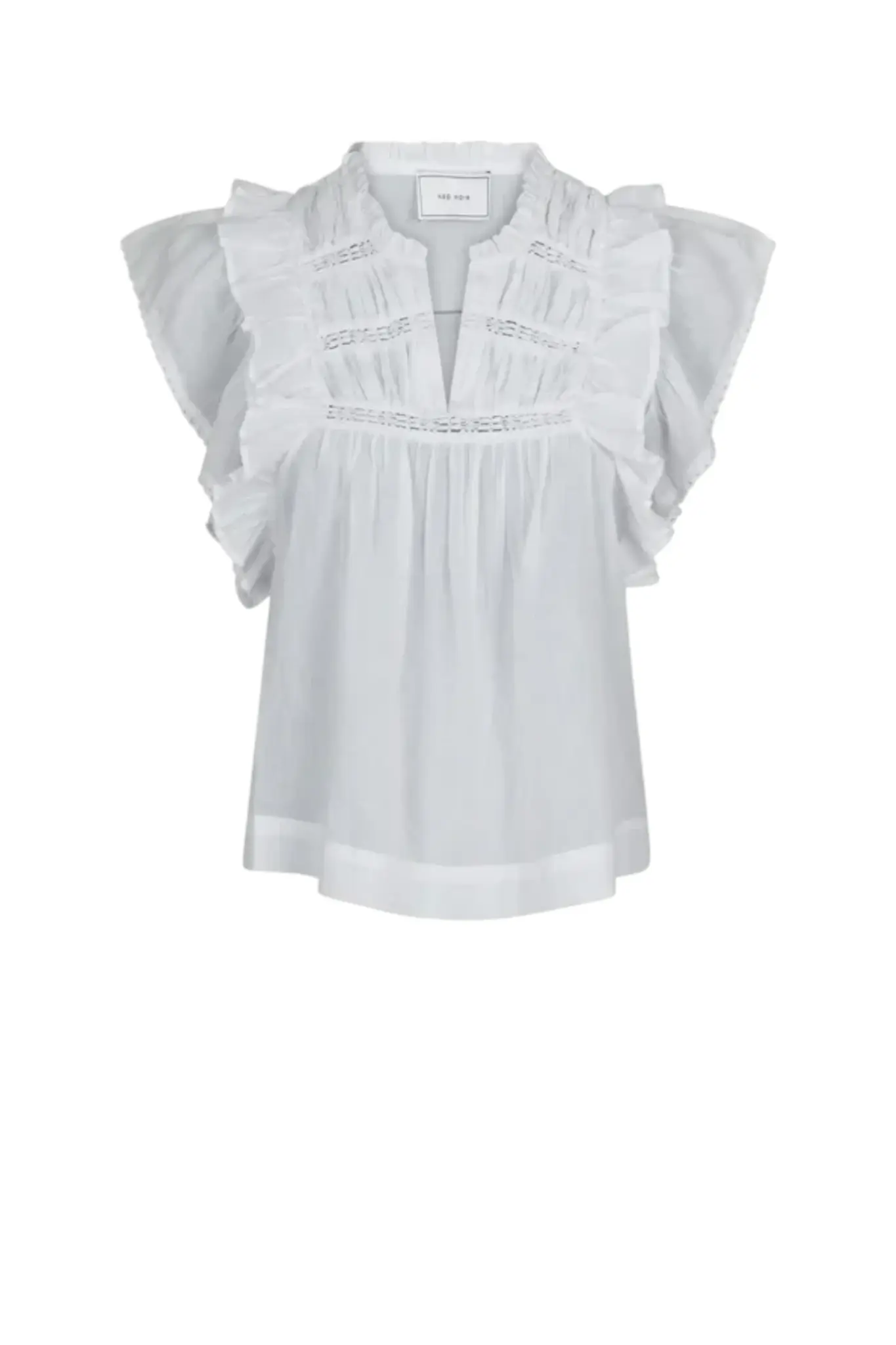 Jayla Voile Top - White