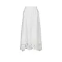 Yara Long Emb Skirt - White