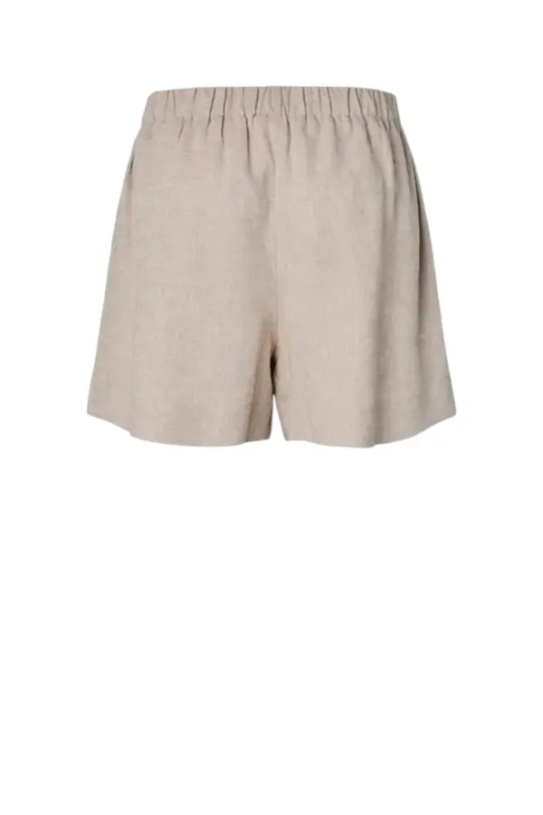 Usuma HW Linen Blend Shorts - White Pepper