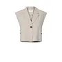 Usuma Short Linen Blend Waistcoat - White Pepper