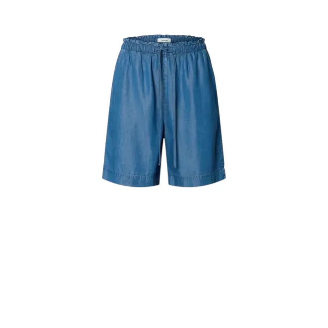 Janna MW Elastic String Shorts - Medium Blue Denim