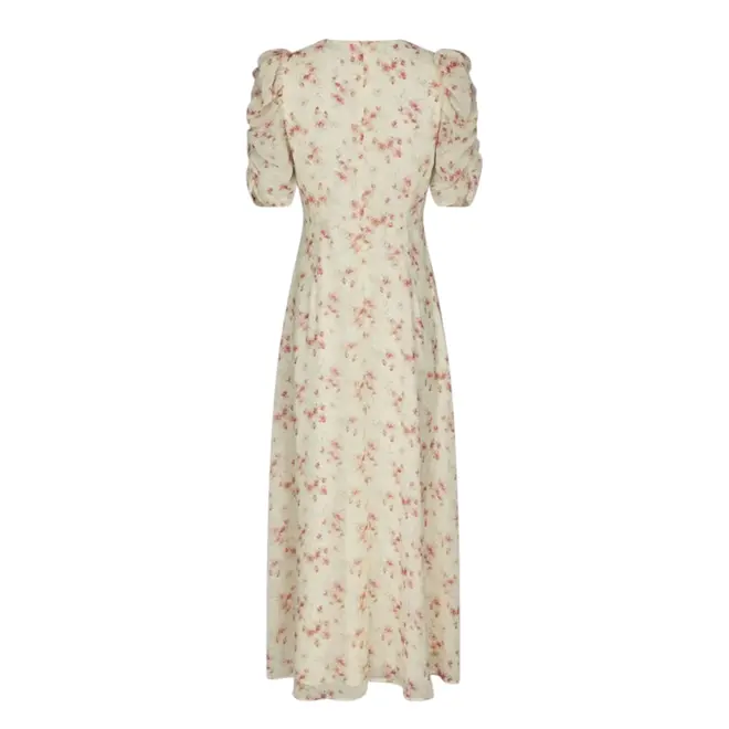 Vira Floral Dress - Creme
